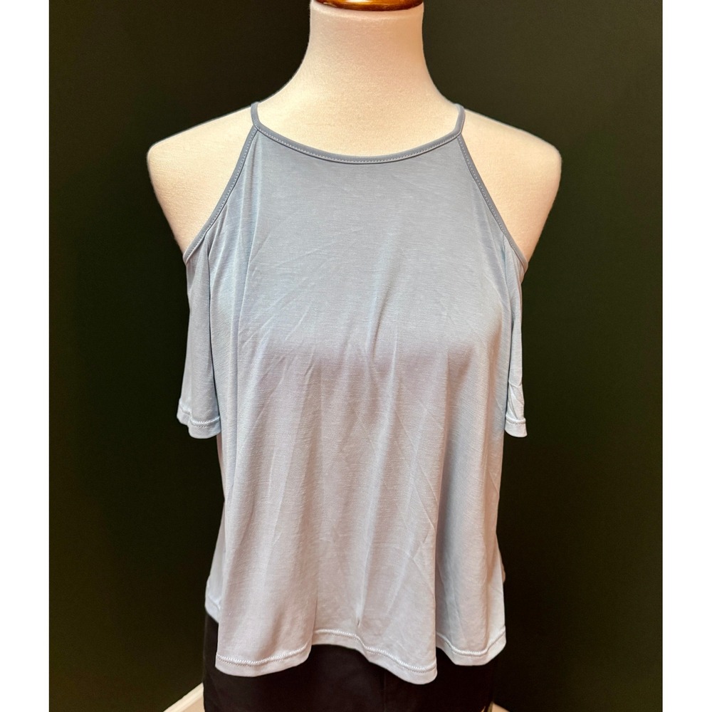 Lush‎ Cold Shoulder Light Blue Top Women's XS